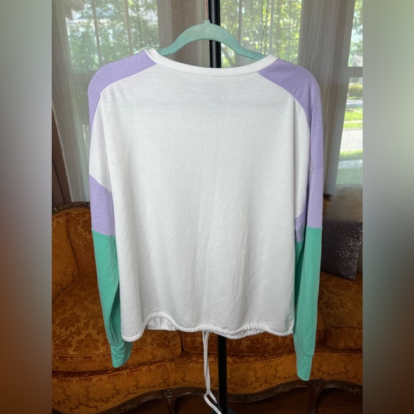 NWOT juniors No Boundaries color block cinch top sweater Size 3X - Picture 4 of 5
